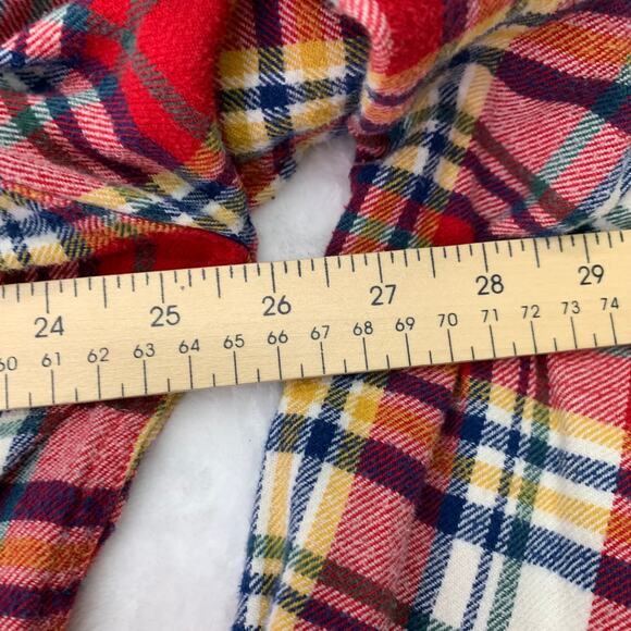 Woolrich Mens Large Trout Run Red Gold Plaid Long Sleeve Cotton Flannel Shirt - Picture 5 of 8